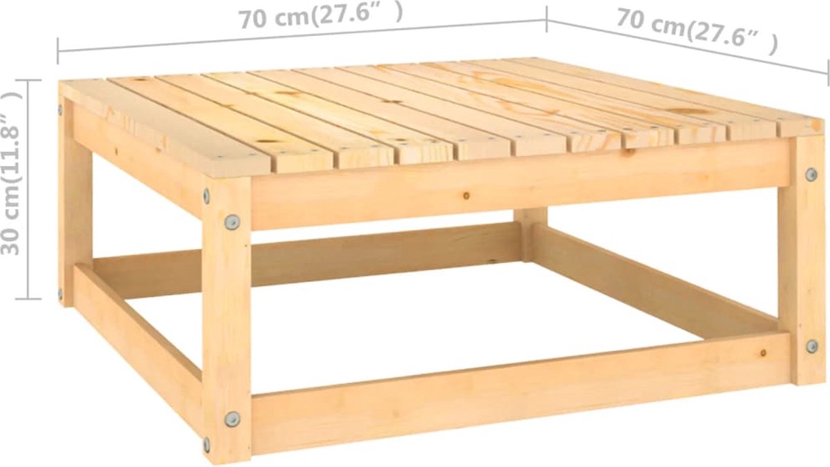 Vidaxl 14-delige Loungeset Met Kussens Massief Grenenhout - Grijs