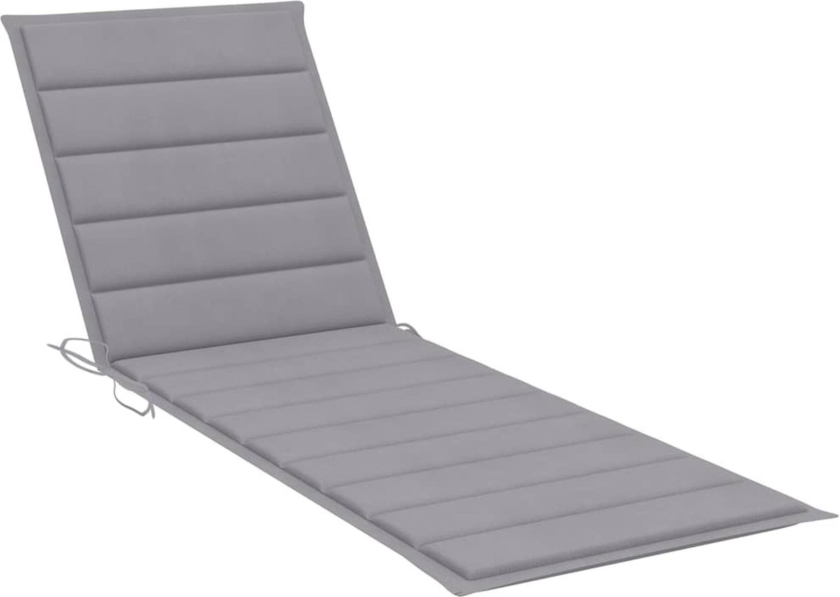 Vidaxl Ligbed Met Kussen Geïmpregneerd Grenenhout - Grijs