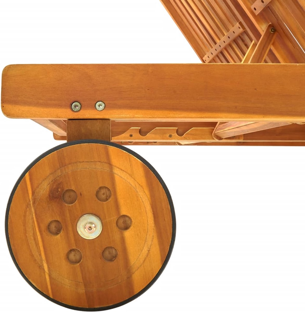 Vidaxl Ligbed 2-persoons Met Kussens Massief Acaciahout - Bruin