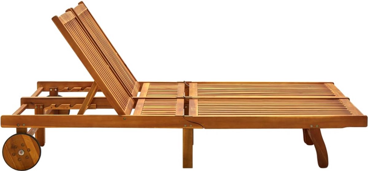 Vidaxl Ligbed 2-persoons Met Kussens Massief Acaciahout - Bruin