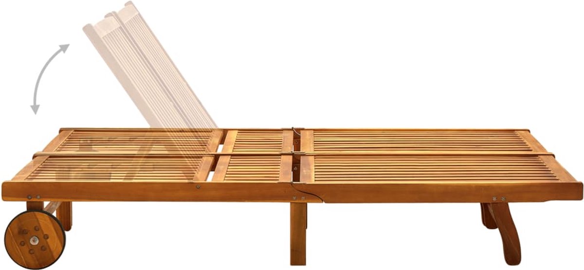 Vidaxl Ligbed 2-persoons Met Kussens Massief Acaciahout - Bruin