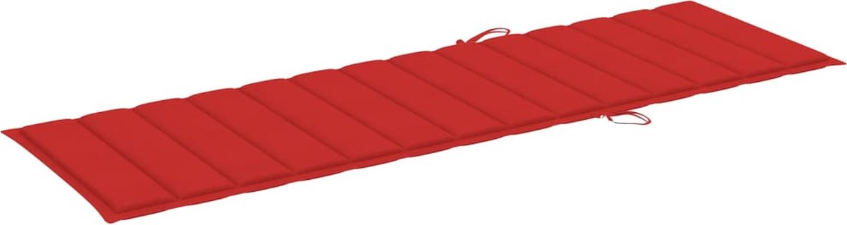 Vidaxl Ligbed Tweepersoons Met Rode Kussens Geïmpregneerd Grenenhout - Rood