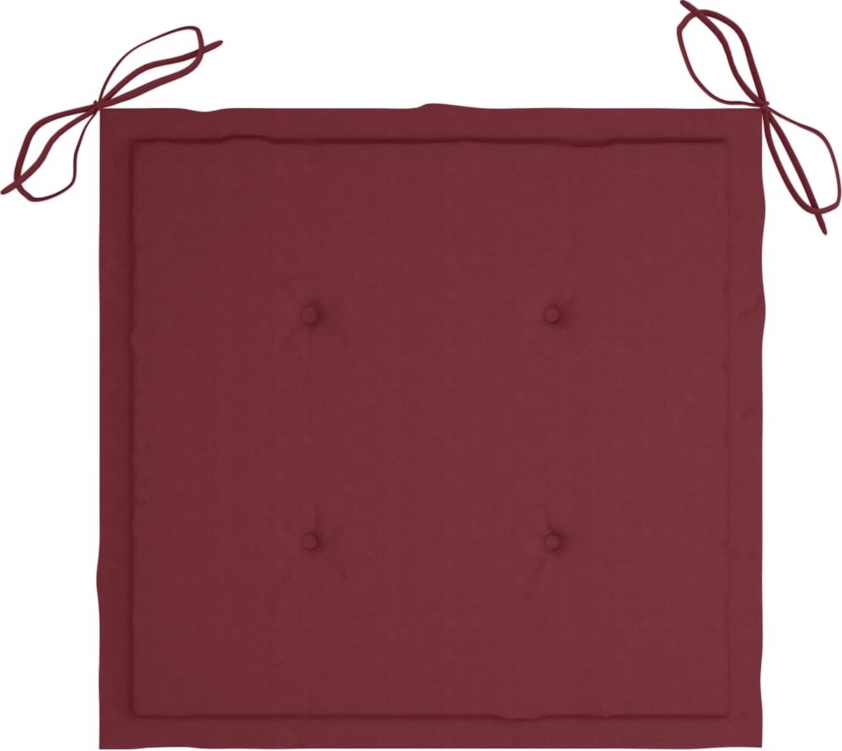 Vidaxl Schommelstoel Met Wijn Kussen Massief Teakhout - Bruin