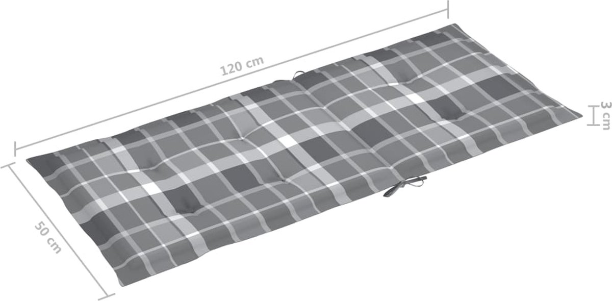 Vidaxl Schommelstoel Met Kussen Bamboe - Bruin