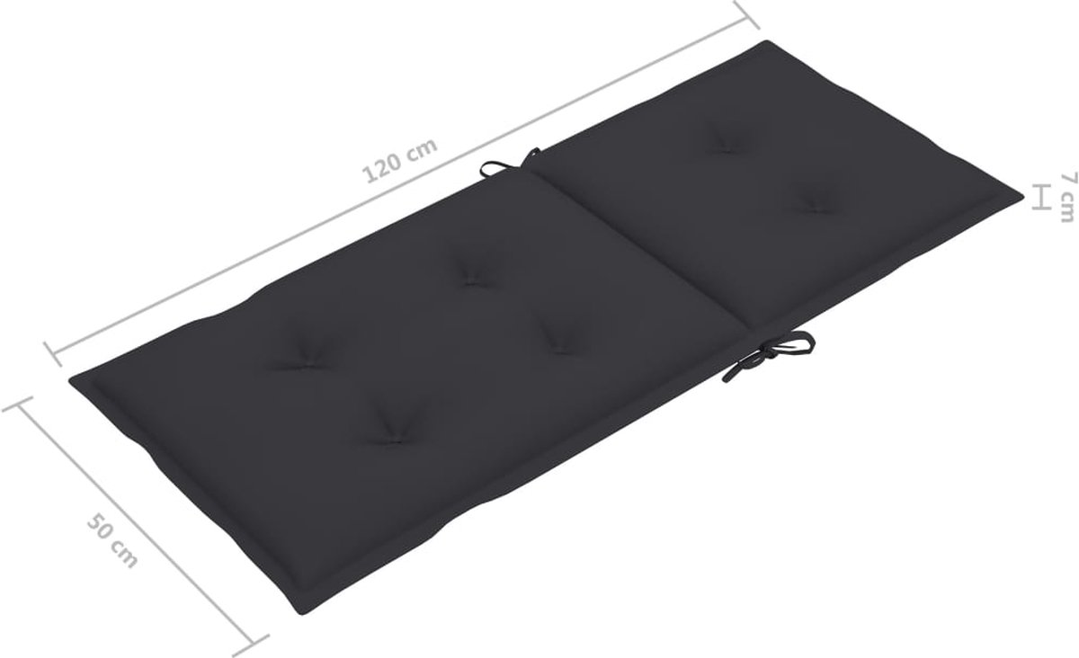 Vidaxl Schommelstoel Met Kussen Bamboe - Bruin