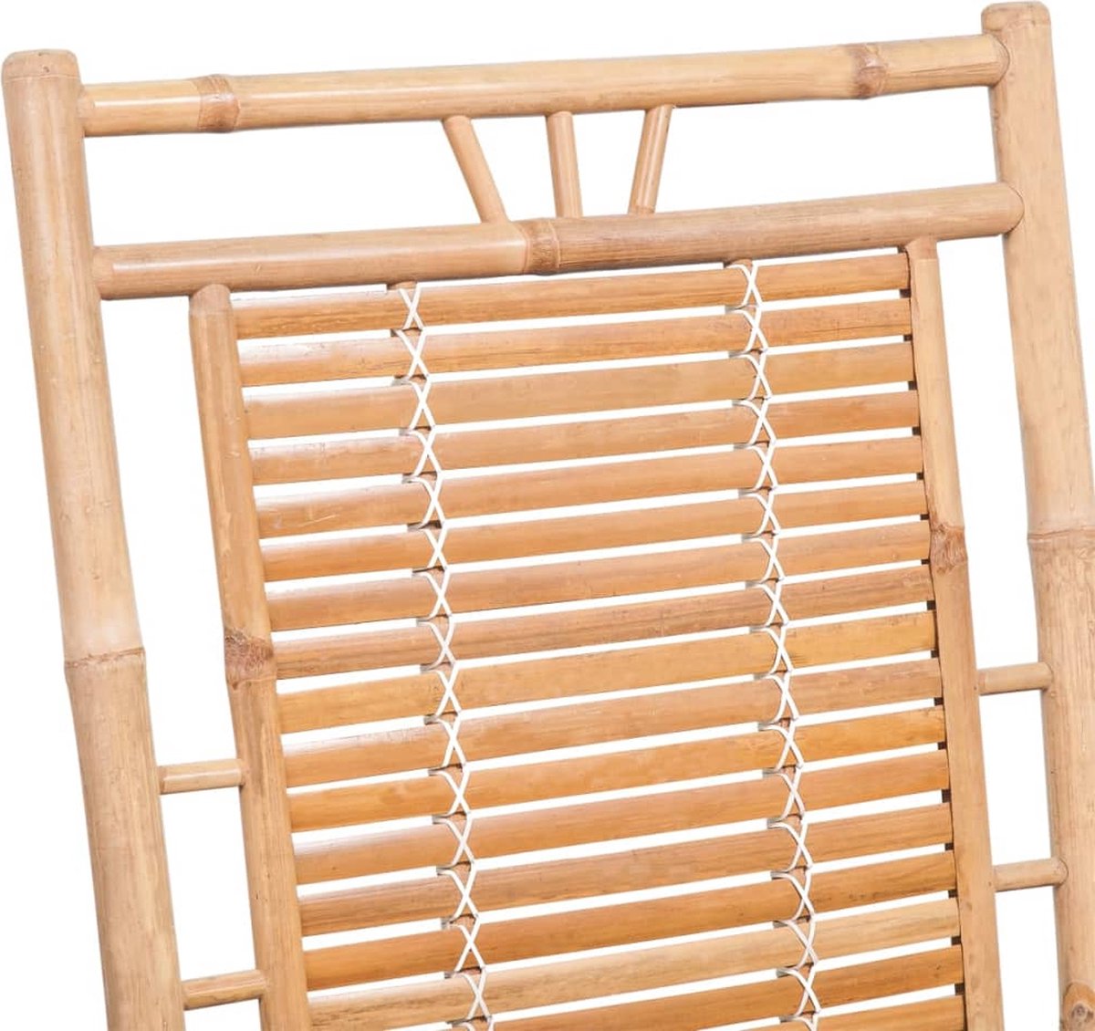 Vidaxl Schommelstoel Met Kussen Bamboe - Bruin