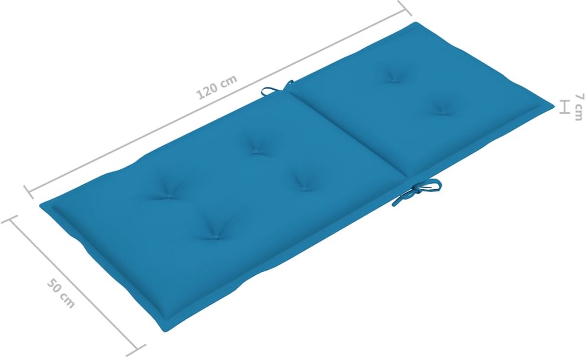 Vidaxl Schommelstoel Met Kussen Bamboe - Bruin