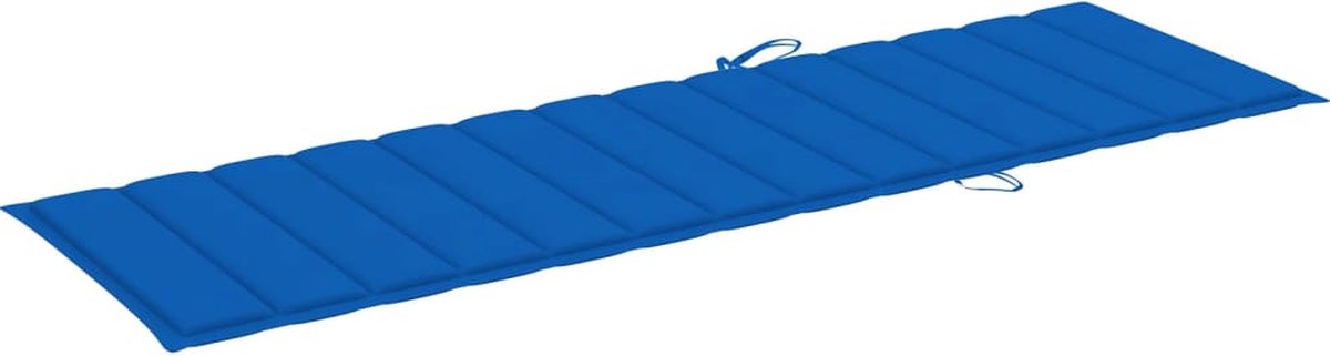 Vidaxl Ligbed Met Tafeltje En Kussen Geïmpregneerd Grenenhout - Blauw