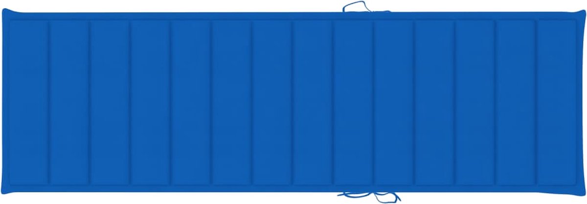 Vidaxl Ligbed Met Tafeltje En Kussen Geïmpregneerd Grenenhout - Blauw