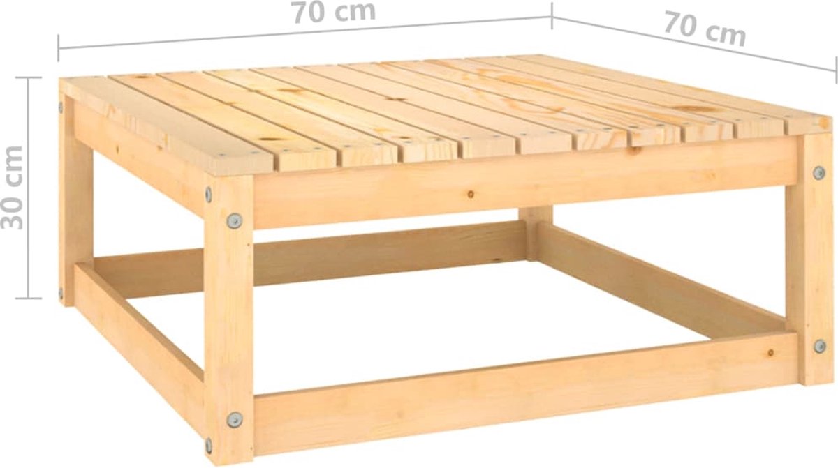 Vidaxl 10-delige Loungeset Met Kussens Massief Grenenhout - Grijs