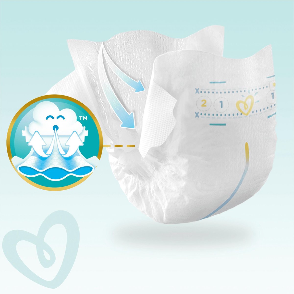 Pampers Premium Protection New Baby Maat 1 (Newborn) 2-5 Kg, 96 Luiers - Jumbo Pack