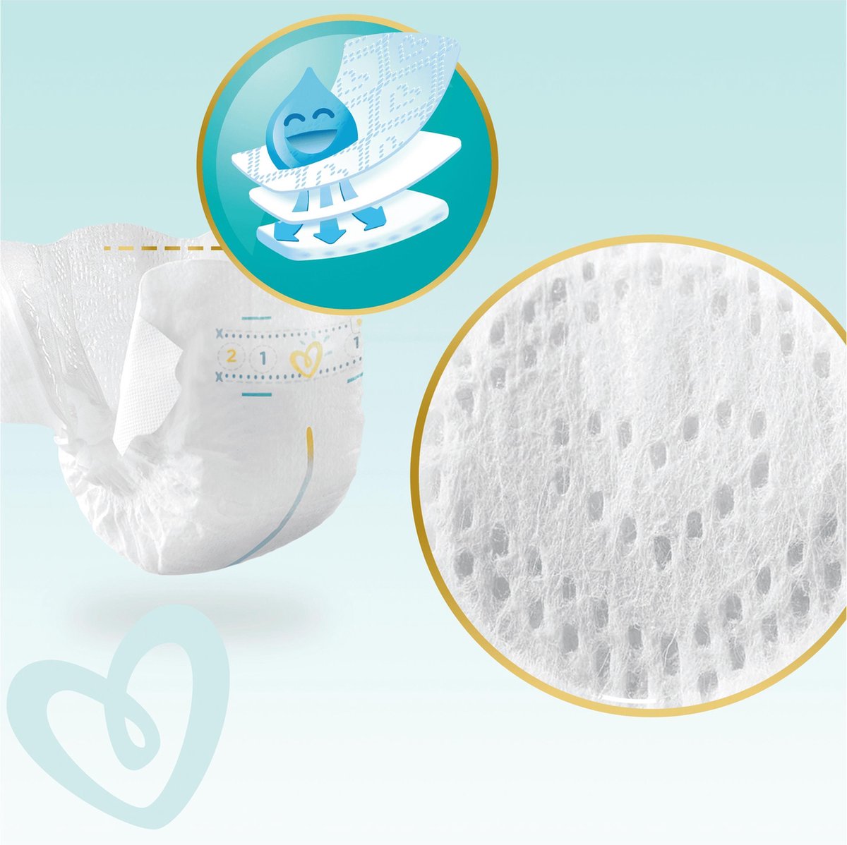 Pampers Premium Protection New Baby Maat 1 (Newborn) 2-5 Kg, 96 Luiers - Jumbo Pack