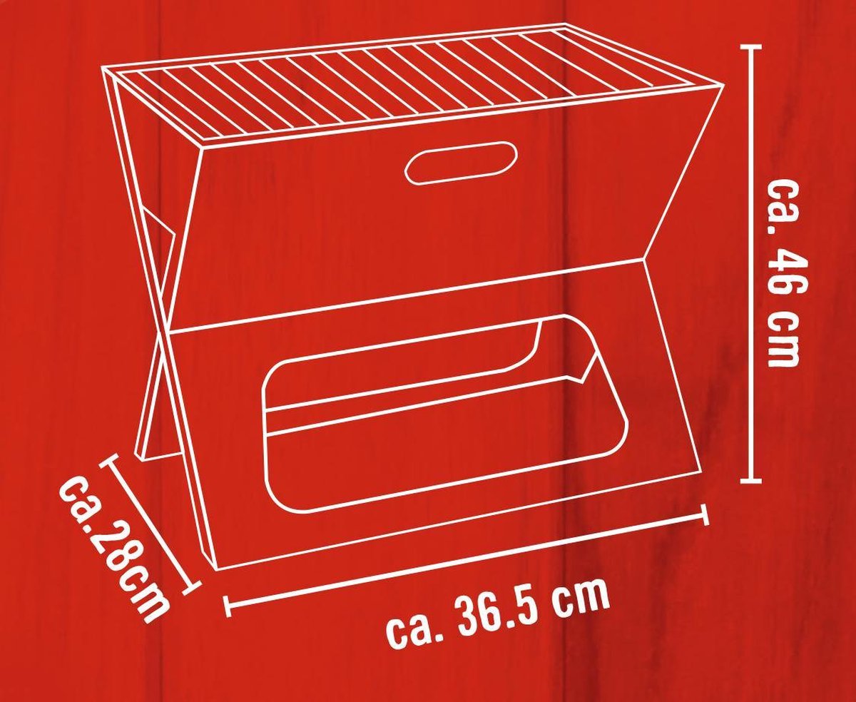 BBQ Collection Barbecue - Bbq - Draagbaar - Opvouwbaar - Losse Vuurschaal En Grillrooster - - Zwart