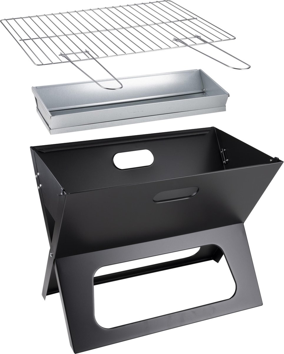 BBQ Collection Barbecue - Bbq - Draagbaar - Opvouwbaar - Losse Vuurschaal En Grillrooster - - Zwart