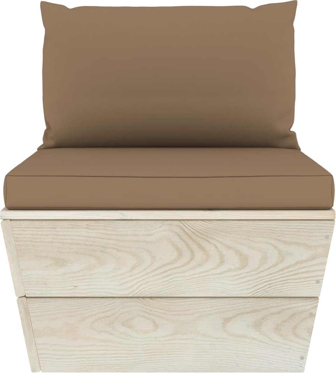 Vidaxl 8-delige Loungeset Met Kussens Pallet Vurenhout - Bruin