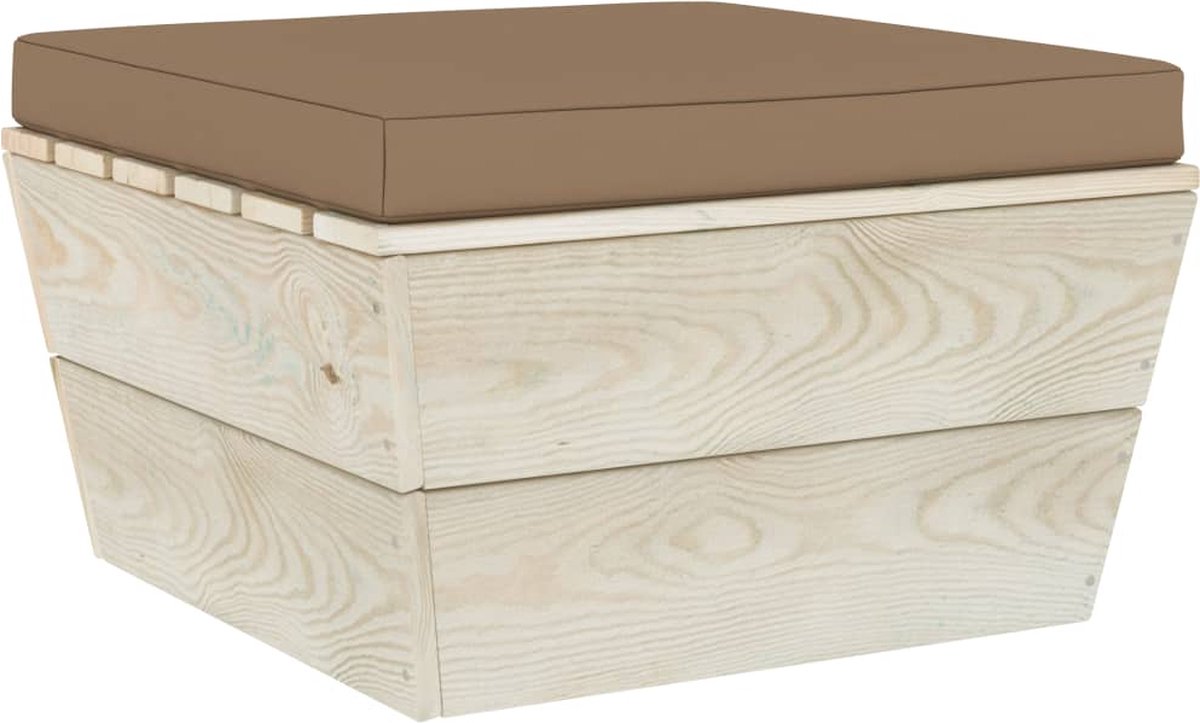 Vidaxl 8-delige Loungeset Met Kussens Pallet Vurenhout - Bruin