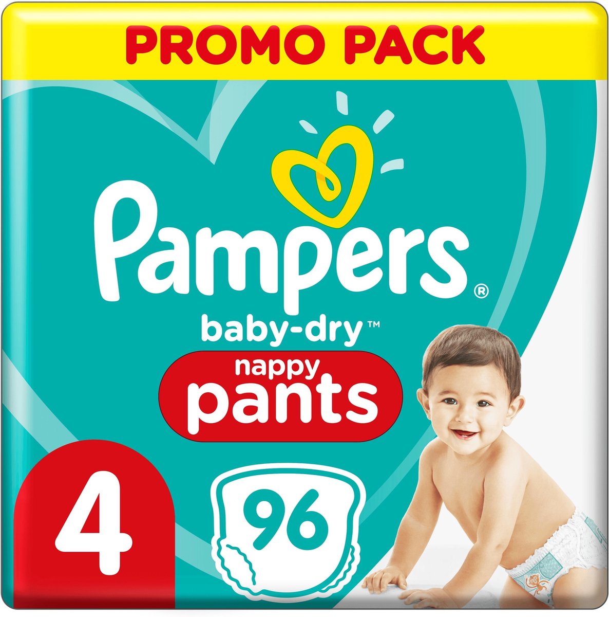 Pampers Baby-dry Broek Luiers Maat 4, 96 Slipje