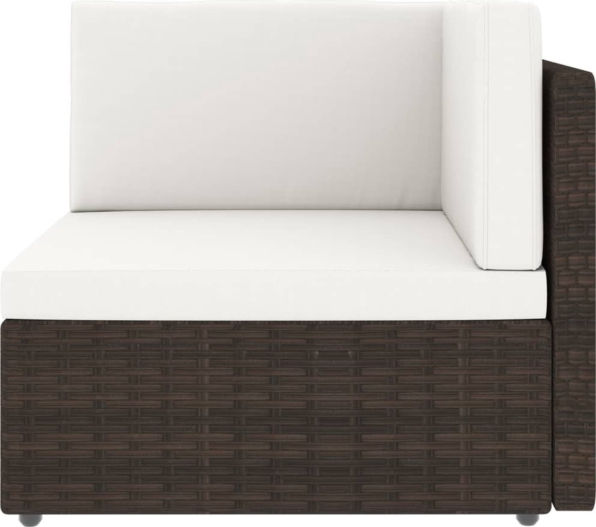 Vidaxl 8-delige Loungeset Met Kussens Poly Rattan - Bruin