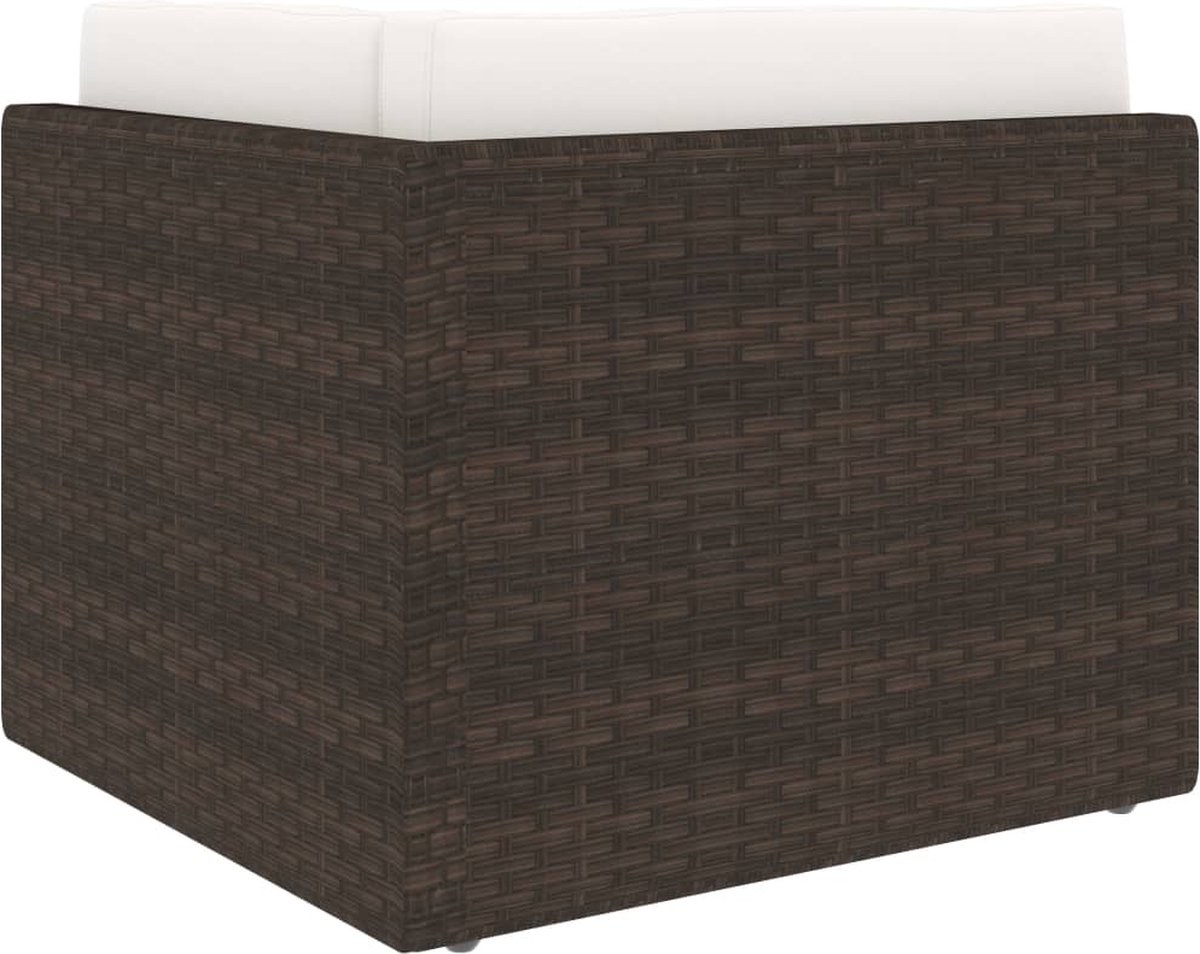 Vidaxl 8-delige Loungeset Met Kussens Poly Rattan - Bruin