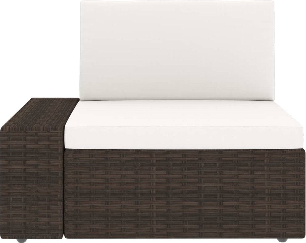 Vidaxl 8-delige Loungeset Met Kussens Poly Rattan - Bruin