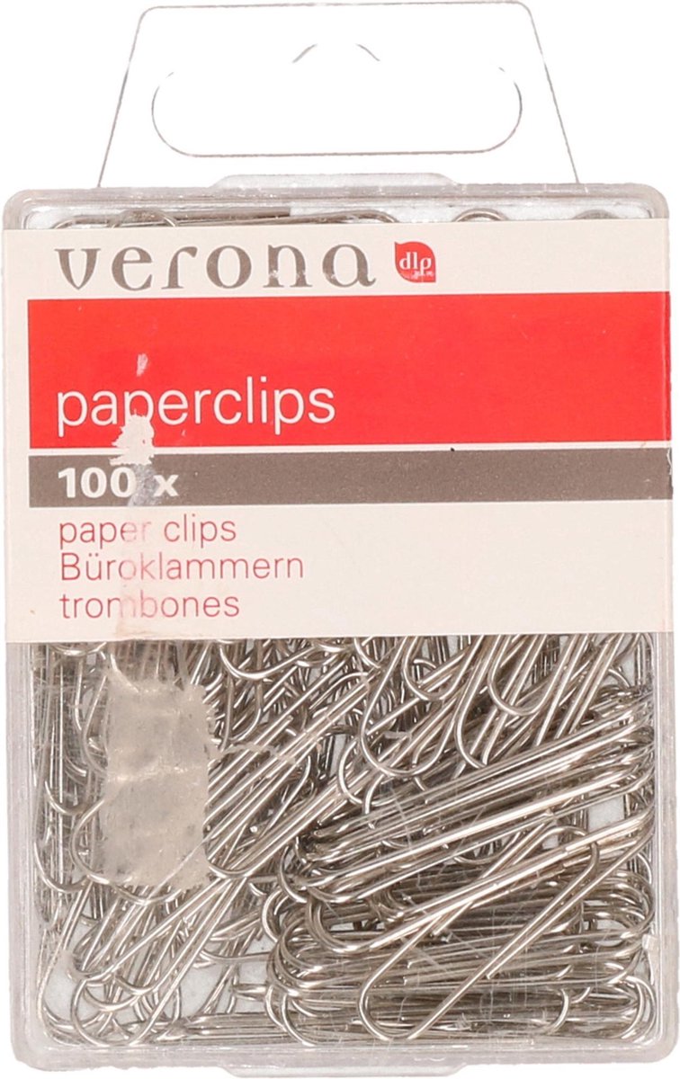 300x Stuks Paperclips 32 Mm Zink - Kantoorartikelen - Papier Clips - Silver