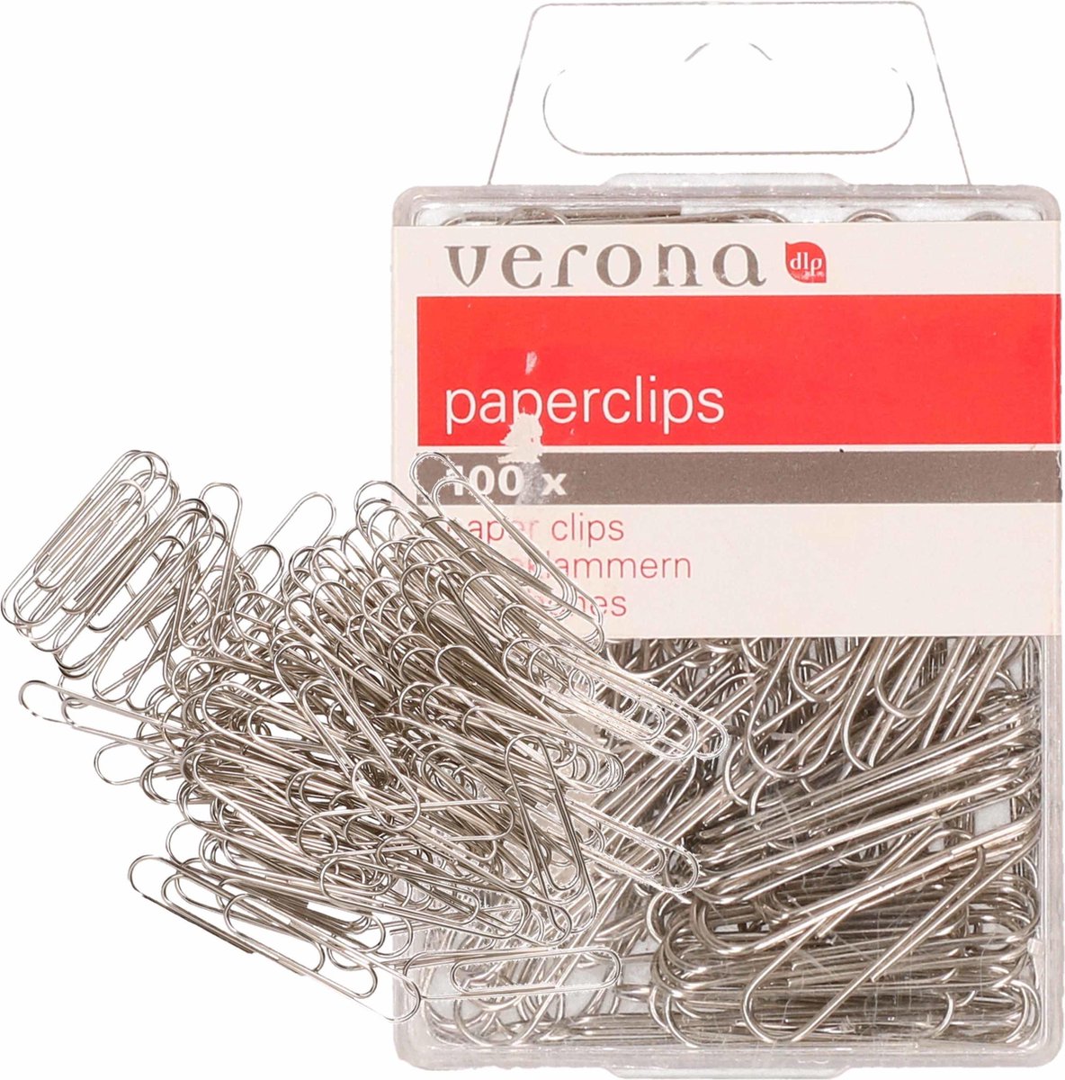 300x Stuks Paperclips 32 Mm Zink - Kantoorartikelen - Papier Clips - Silver