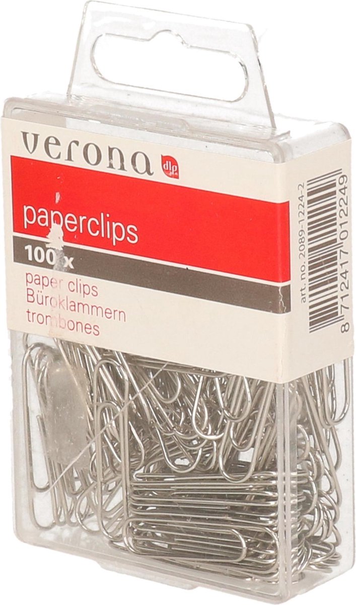 300x Stuks Paperclips 32 Mm Zink - Kantoorartikelen - Papier Clips - Silver