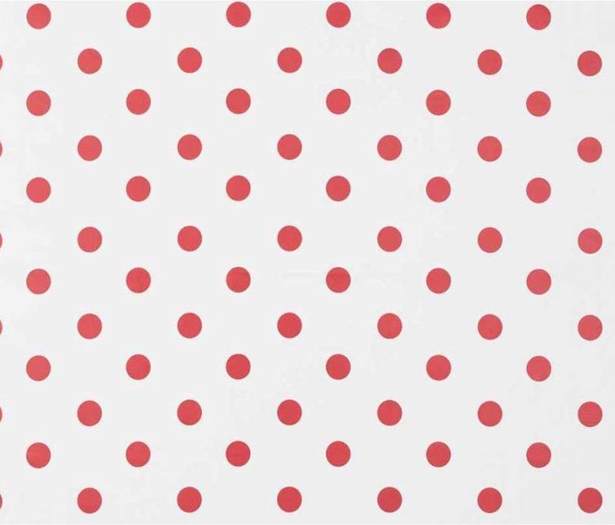 Bellatio Design Tafelzeil/tafelkleed Met Rode Stippen 140 X 180 Cm - Tuintafelkleed - Tafeldecoratie Met Stipjes Print - Wit