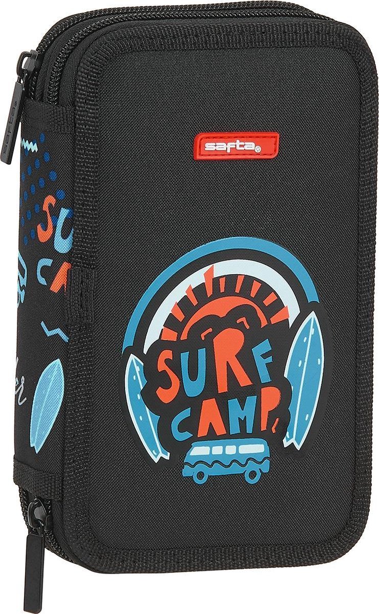 Surf Camp Gevuld Etui - 19.5 X 12.5 Cm - 28 St. - Polyester - Zwart