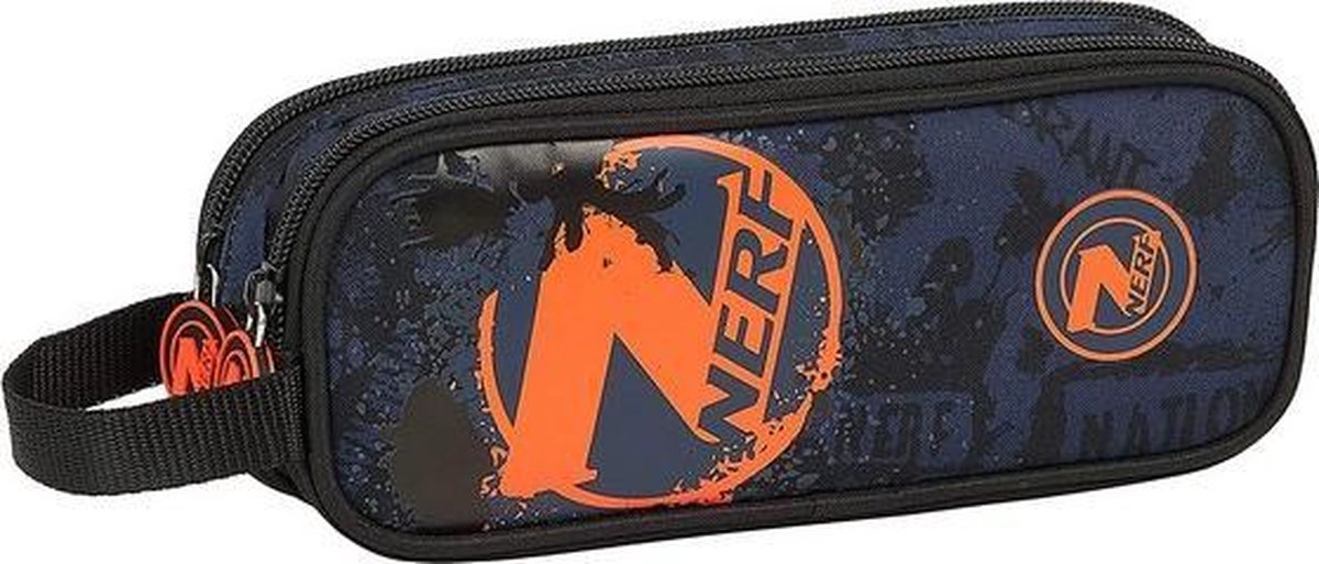 Nerf Etui - 21 X 8 X 6 Cm - Polyester - Zwart