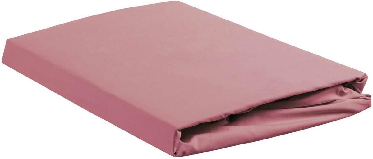 AMBIANTE Cotton Uni Hoeslaken - 100% Katoen - 1-persoons (90x210/220 Cm) - Pink - Roze