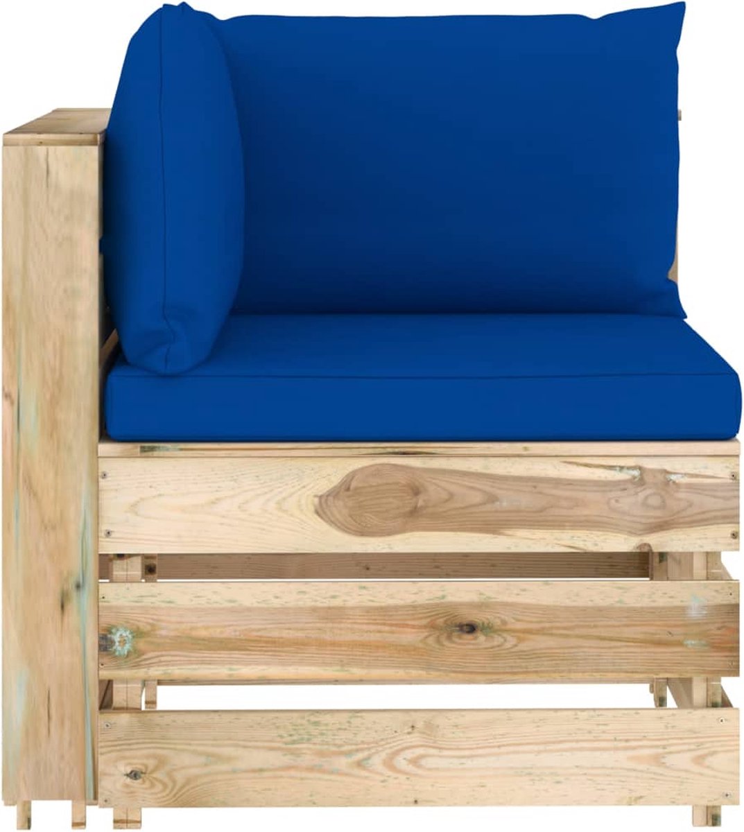 Vidaxl 7-delige Loungeset Met Kussens Geïmpregneerd Hout - Blauw