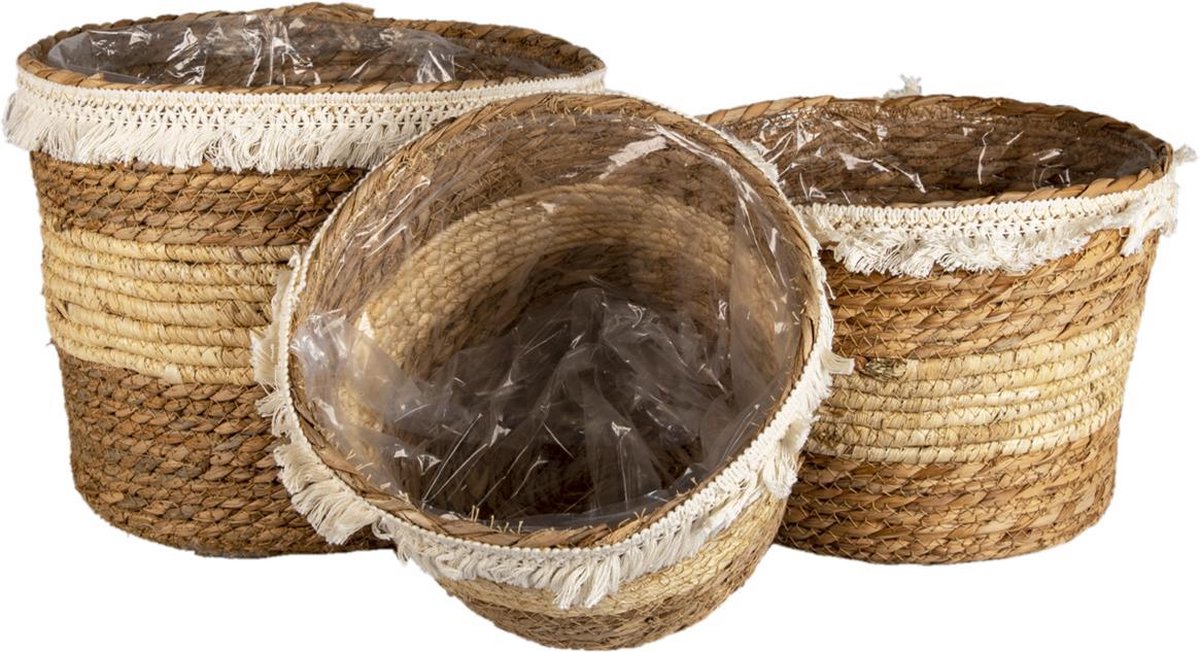 Clayre & Eef Mand (3) Ø 32x25/ø 28x21/ø 24x18cm - Bruin