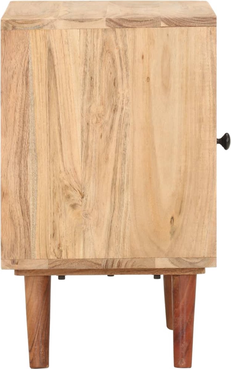 Vidaxl Nachtkastje 40x30x50 Cm Massief Acaciahout - Beige