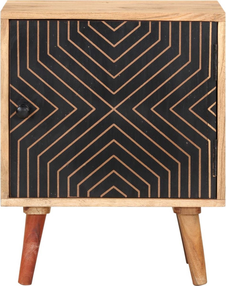 Vidaxl Nachtkastje 40x30x50 Cm Massief Acaciahout - Beige