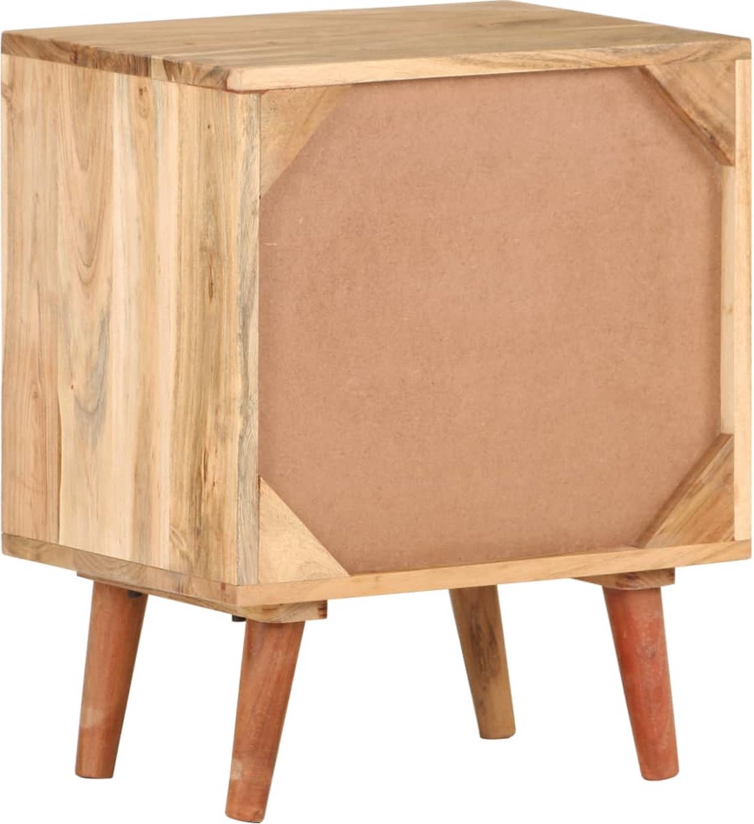 Vidaxl Nachtkastje 40x30x50 Cm Massief Acaciahout - Beige