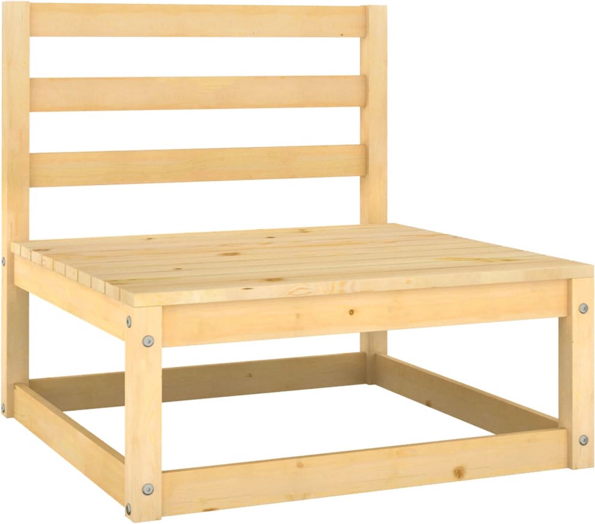 Vidaxl 4-delige Loungeset Met Kussens Massief Grenenhout - Grijs