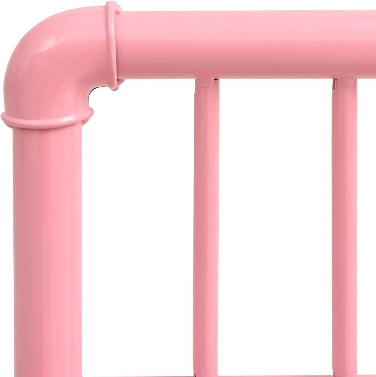 Vidaxl Nachtkastje 45x34,5x62,5 Cm Metaal En Glas En Transparant - Roze