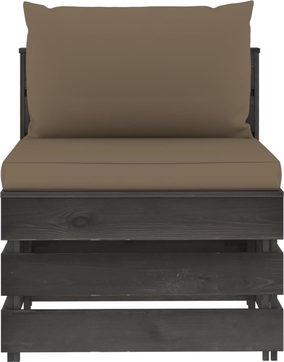 Vidaxl 8-delige Loungeset Met Kussens Geïmpregneerd Hout - Bruin