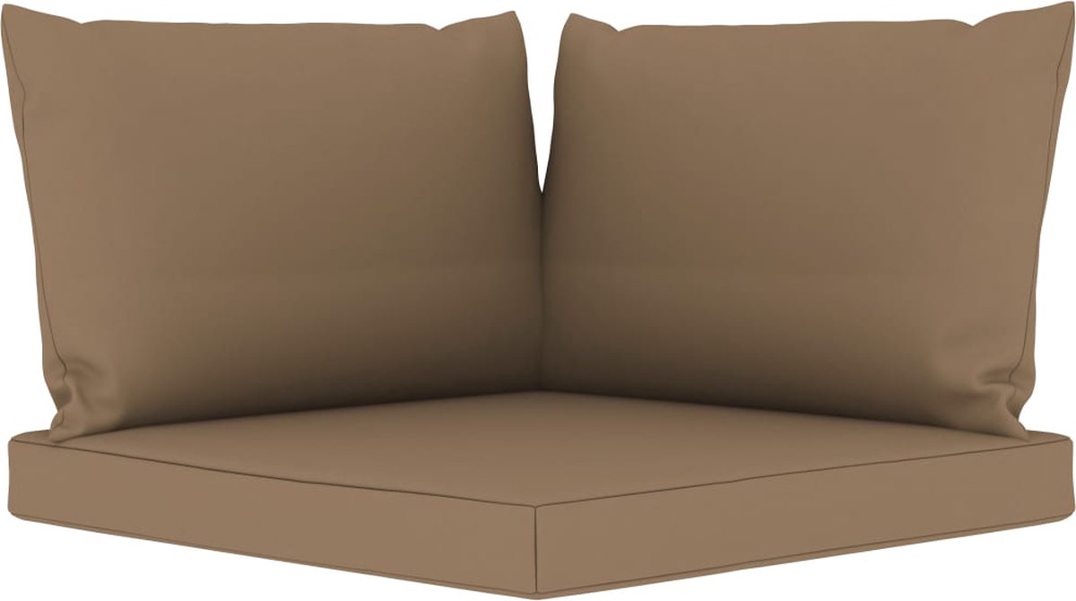 Vidaxl Tuinbank 3-zits Met Taupe Kussens - Bruin