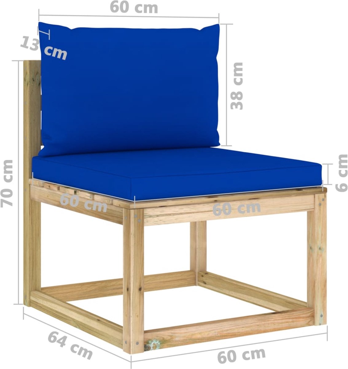 Vidaxl 10-delige Loungeset Met Kussens Geïmpregneerd Grenenhout - Bruin