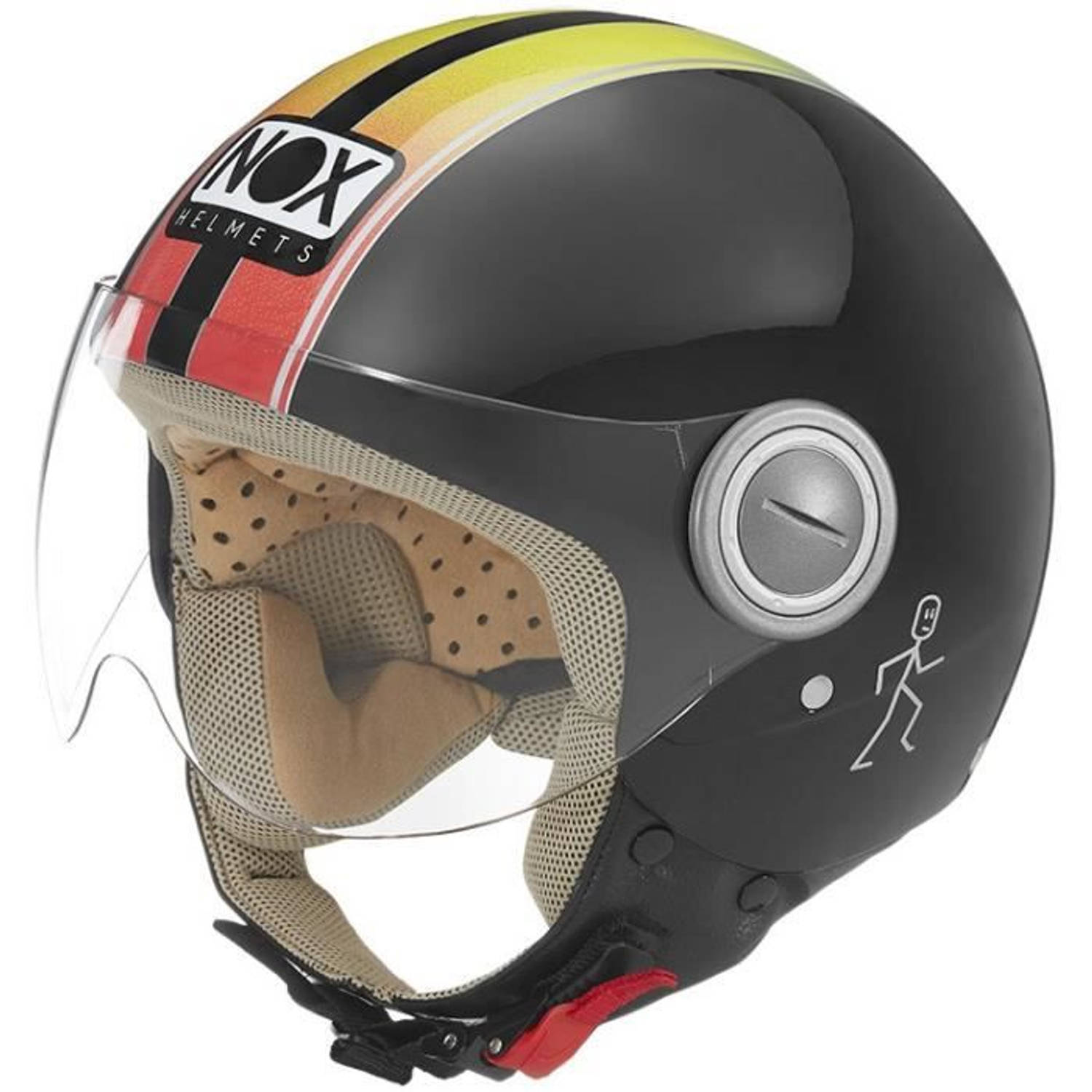 Nox Jet Helm N210 Regenboog - Zwart