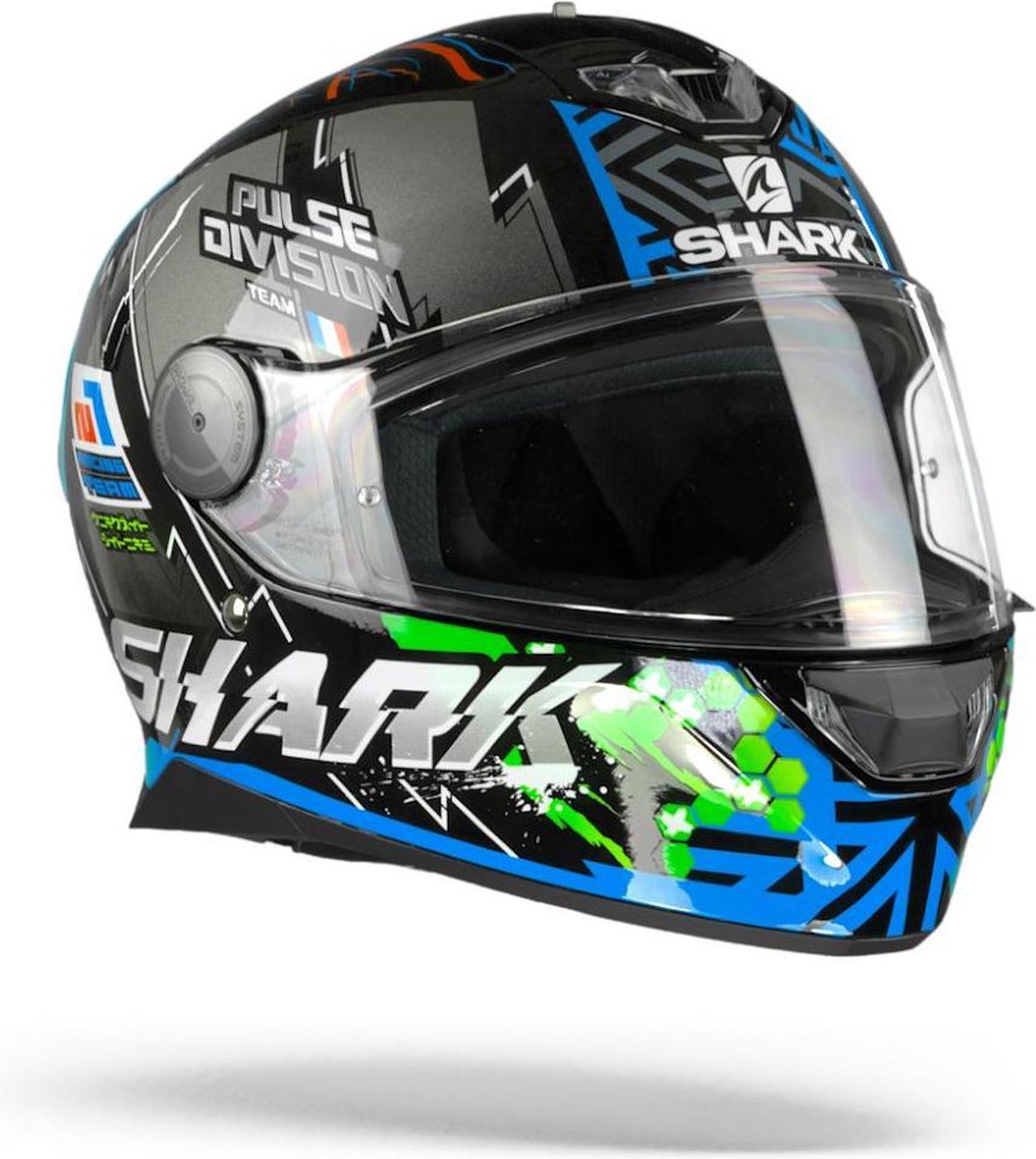 Shark Integraal Motorhelm Skwal 2.2 Noxxys + Kap - En Blauw - Zwart