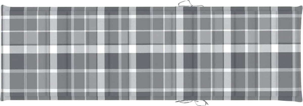 Vidaxl Ligbed 2-persoons Met Kussens Bamboe - Grijs