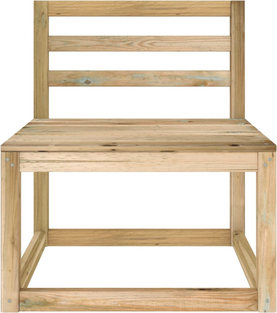 Vidaxl Tuinbank 4-zits Met Grijze Kussens - Bruin