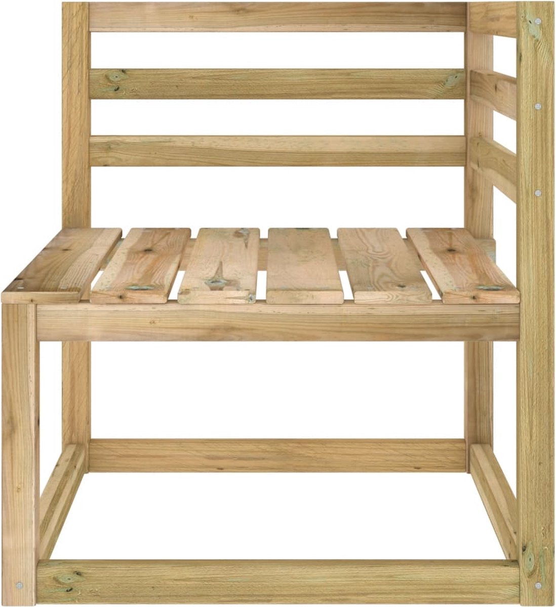 Vidaxl Tuinbank 4-zits Met Grijze Kussens - Bruin