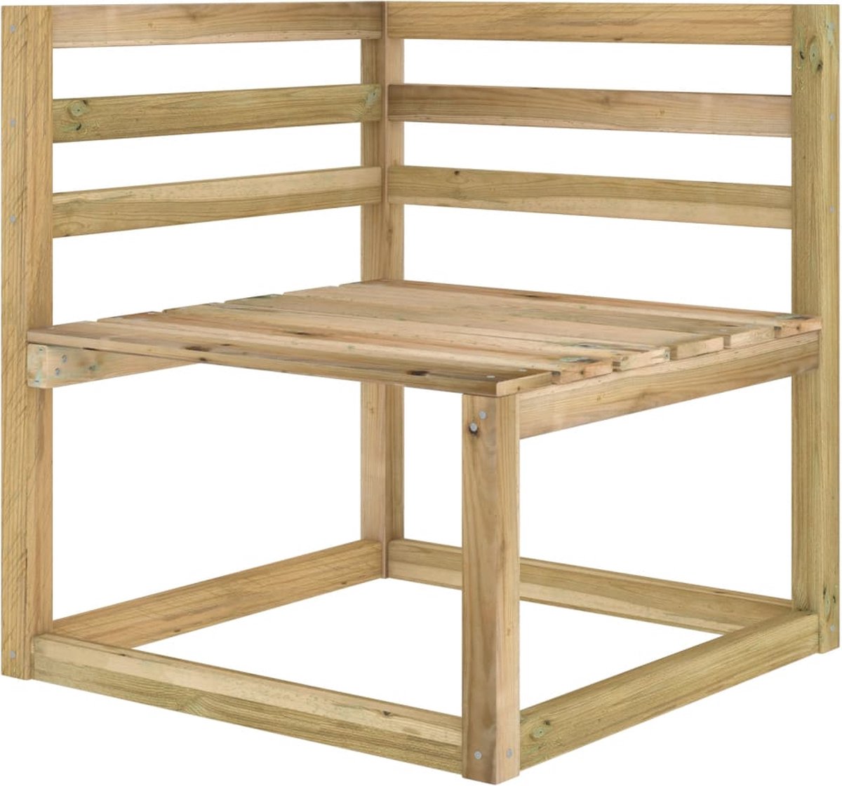 Vidaxl Tuinbank 4-zits Met Grijze Kussens - Bruin