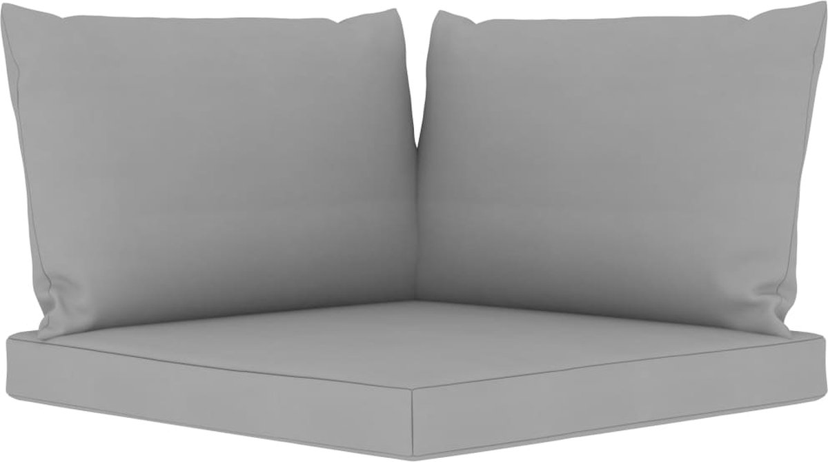 Vidaxl 5-delige Loungeset Met Grijze Kussens - Grijs