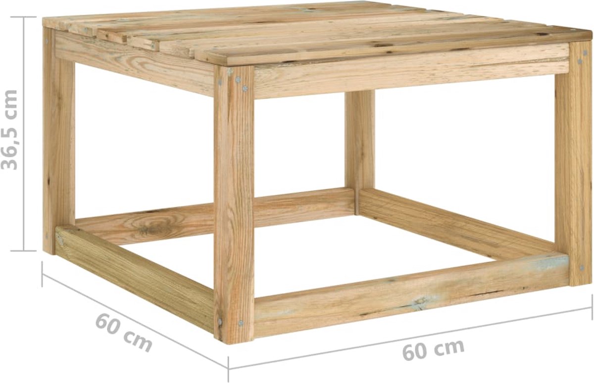 Vidaxl 6-delige Loungeset Met Kussens Geïmpregneerd Grenenhout - Blauw
