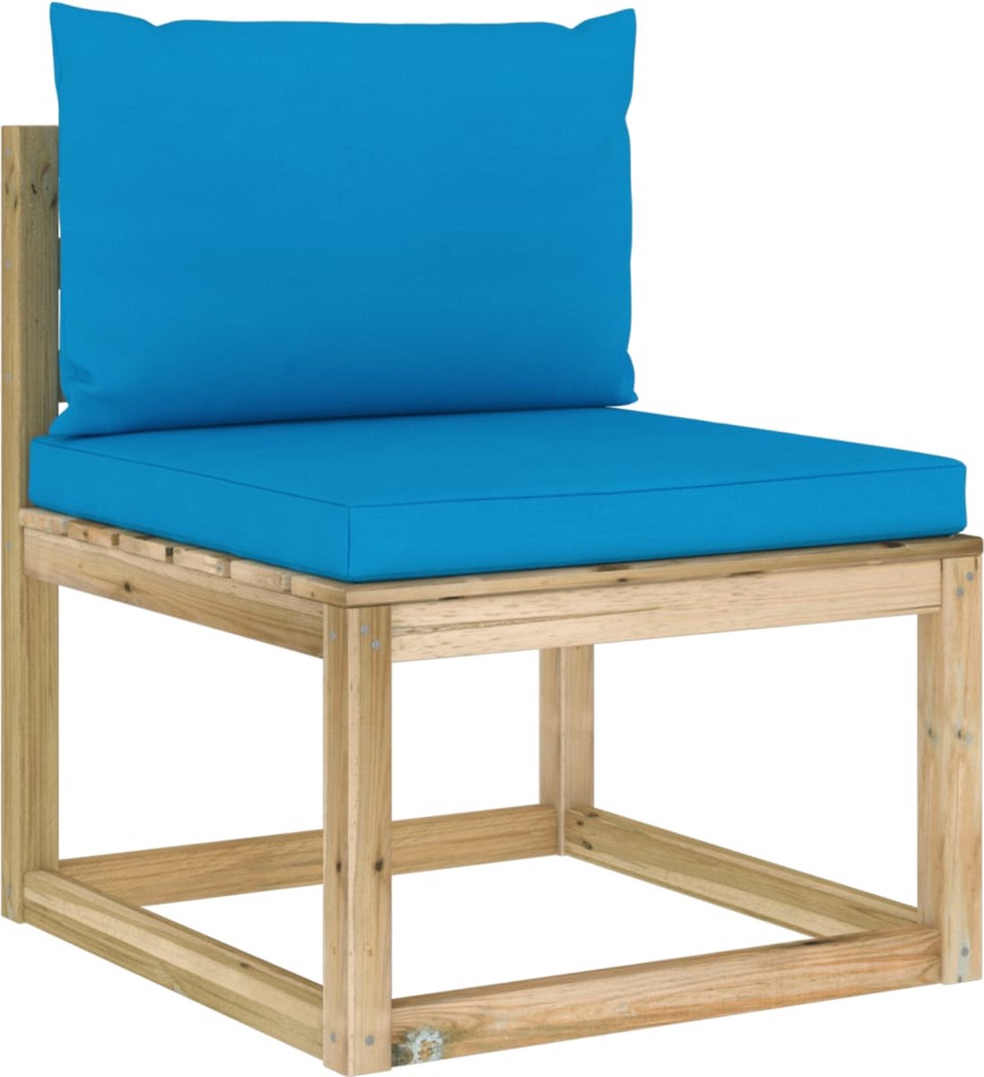 Vidaxl 6-delige Loungeset Met Kussens Geïmpregneerd Grenenhout - Blauw